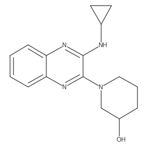 (S)-1-(3-(cyclopropylamino)quinoxalin-2-yl)piperidin-3-ol结构式