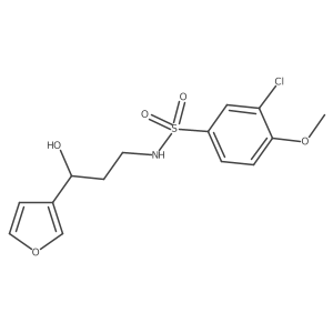 3-chloro-N-(3-(furan-3-yl)-3-hydroxypropyl)-4-methoxybenzenesulfonamide Structure