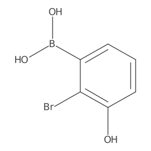 (2-Bromo-3-hydroxyphenyl)boronic acid结构式