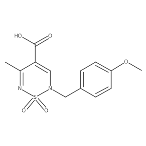 2-(4-methoxybenzyl)-5-methyl-2H-1,2,6-thiadiazine-4-carboxylic acid 1,1-dioxide Structure