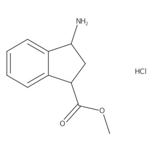 methyl 3-amino-2,3-dihydro-1H-indene-1-carboxylate hydrochloride结构式