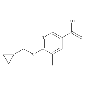 6-(Cyclopropylmethoxy)-5-methylnicotinic acid结构式