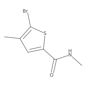 5-bromo-N,4-dimethylthiophene-2-carboxamide结构式