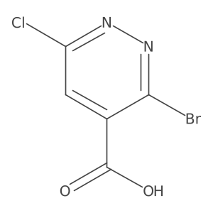 3-Bromo-6-chloropyridazine-4-carboxylic acid Structure