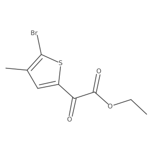Ethyl 2-(5-bromo-4-methylthiophen-2-yl)-2-oxoacetate结构式