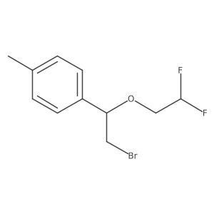 1-[2-Bromo-1-(2,2-difluoroethoxy)ethyl]-4-methylbenzene Structure