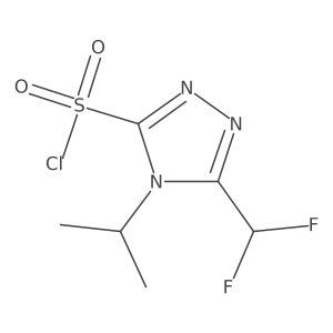 5-(Difluoromethyl)-4-(propan-2-YL)-4H-1,2,4-triazole-3-sulfonyl chloride结构式