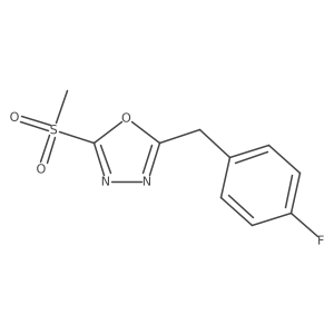 2-(Methylsulfonyl)-5-(4-fluorobenzyl)-1,3,4-oxadiazole Structure