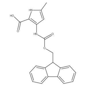 3-({[(9H-fluoren-9-yl)methoxy]carbonyl}amino)-5-methyl-1H-pyrrole-2-carboxylic acid Structure