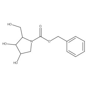 rac-benzyl (2R,3R,4S)-3,4-dihydroxy-2-(hydroxymethyl)pyrrolidine-1-carboxylate Structure