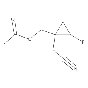 (1-(Cyanomethyl)-2-fluorocyclopropyl)methyl acetate Structure