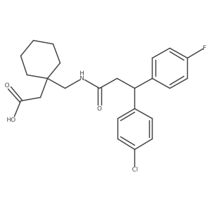 [1-({[3-(4-Chlorophenyl)-3-(4-fluorophenyl)propanoyl]amino}methyl)cyclohexyl]acetic acid结构式