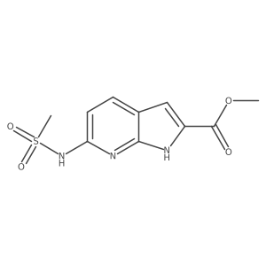 Methyl 6-(methylsulfonamido)-1H-pyrrolo[2,3-b]pyridine-2-carboxylate Structure