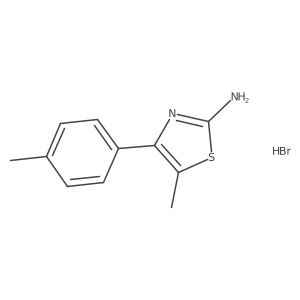 5-Methyl-4-(4-methylphenyl)-1,3-thiazol-2-amine;hydrobromide结构式