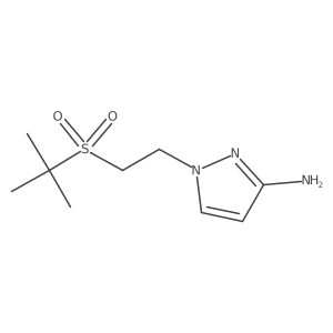 1-[2-(2-methylpropane-2-sulfonyl)ethyl]-1H-pyrazol-3-amine Structure