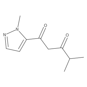 4-methyl-1-(1-methyl-1H-pyrazol-5-yl)pentane-1,3-dione结构式