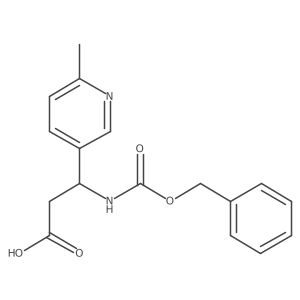 (3R)-3-{[(benzyloxy)carbonyl]amino}-3-(6-methylpyridin-3-yl)propanoic acid结构式