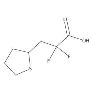 2,2-Difluoro-3-(thiolan-2-yl)propanoic acid Structure