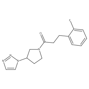 1-(3-(1H-1,2,3-triazol-1-yl)pyrrolidin-1-yl)-3-(2-fluorophenyl)propan-1-one Structure