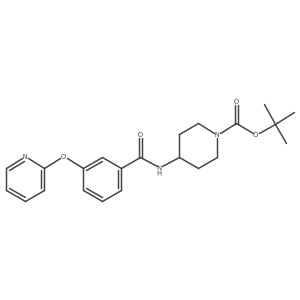 Tert-butyl 4-(3-(pyridin-2-yloxy)benzamido)piperidine-1-carboxylate结构式