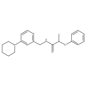 2-phenoxy-N-((4-(piperidin-1-yl)pyrimidin-2-yl)methyl)propanamide Structure