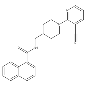 N-((1-(3-cyanopyridin-2-yl)piperidin-4-yl)methyl)-1-naphthamide结构式