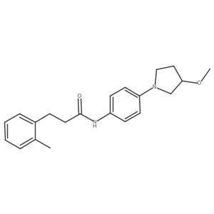 N-(4-(3-methoxypyrrolidin-1-yl)phenyl)-3-(o-tolyl)propanamide Structure