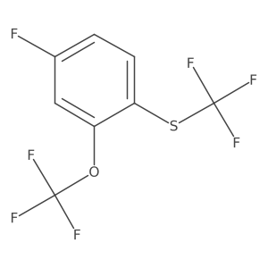 1-Fluoro-3-trifluoromethoxy-4-(trifluoromethylthio)benzene结构式