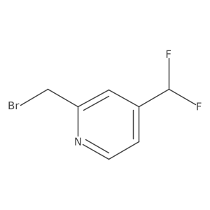 2-(Bromomethyl)-4-(difluoromethyl)pyridine结构式