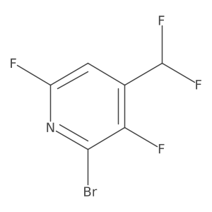 2-Bromo-4-(difluoromethyl)-3,6-difluoropyridine结构式