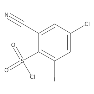 4-Chloro-2-cyano-6-iodobenzene-1-sulfonyl chloride结构式