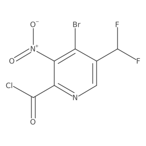 4-Bromo-5-(difluoromethyl)-3-nitropicolinoyl chloride Structure