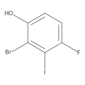 2-Bromo-4-fluoro-3-iodophenol结构式