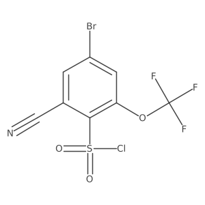 4-Bromo-2-cyano-6-(trifluoromethoxy)benzenesulfonyl chloride结构式