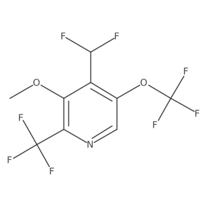4-(Difluoromethyl)-3-methoxy-5-(trifluoromethoxy)-2-(trifluoromethyl)pyridine Structure