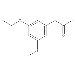 1-(3-Ethoxy-5-(methylthio)phenyl)propan-2-one结构式