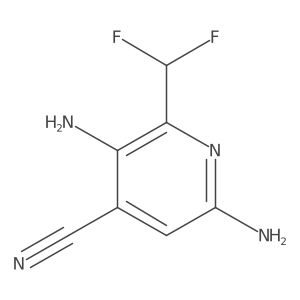 3,6-Diamino-2-(difluoromethyl)isonicotinonitrile结构式
