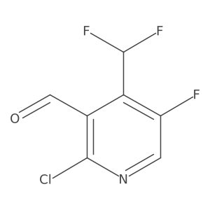 2-Chloro-4-(difluoromethyl)-5-fluoronicotinaldehyde Structure