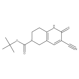 Tert-butyl 3-cyano-2-sulfanylidene-1,5,7,8-tetrahydro-1,6-naphthyridine-6-carboxylate Structure