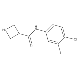 N-(4-chloro-3-fluorophenyl)azetidine-3-carboxamide结构式