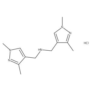 1-(1,3-dimethylpyrazol-4-yl)-N-[(1,3-dimethylpyrazol-4-yl)methyl]methanamine;hydrochloride Structure