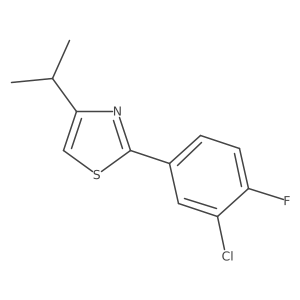 2-(3-Chloro-4-fluorophenyl)-4-(propan-2-yl)-1,3-thiazole结构式