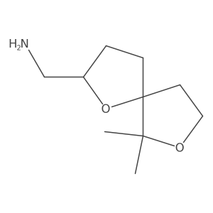 {6,6-Dimethyl-1,7-dioxaspiro[4.4]nonan-2-yl}methanamine结构式