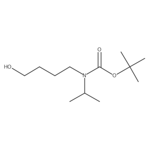 N-(t-butoxycarbonyl)-4-hydroxy-N-isopropylbutylamine结构式