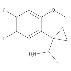 1-[1-(4,5-Difluoro-2-methoxyphenyl)cyclopropyl]ethan-1-amine结构式