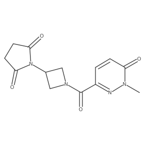 1-[1-(1-Methyl-6-oxo-1,6-dihydropyridazine-3-carbonyl)azetidin-3-yl]pyrrolidine-2,5-dione Structure