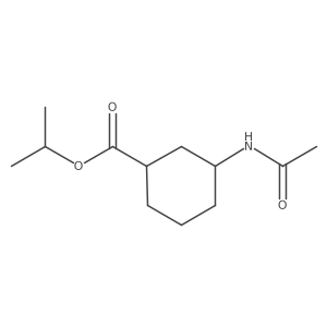 Isopropyl (1S,3R)-3-acetamidocyclohexane-1-carboxylate结构式