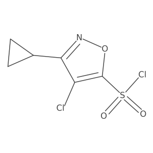 4-Chloro-3-cyclopropyl-1,2-oxazole-5-sulfonyl chloride结构式