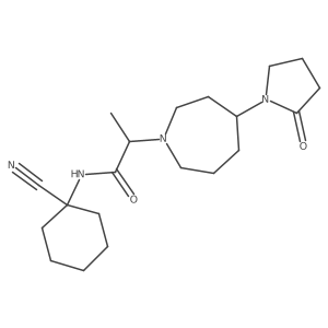 N-(1-Cyanocyclohexyl)-2-[4-(2-oxopyrrolidin-1-yl)azepan-1-yl]propanamide Structure
