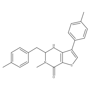 3-methyl-2-(4-methylbenzyl)-7-(4-methylphenyl)-2,3-dihydrothieno[3,2-d]pyrimidin-4(1H)-one Structure